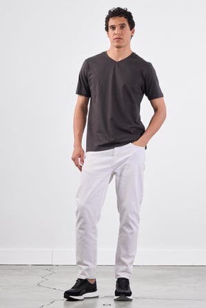 Antrasit   Düz Erkek T-Shirt - Slim Fit