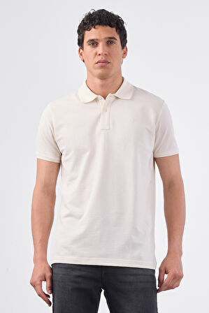 Beyaz   Düz Erkek T-Shirt - Slim Fit