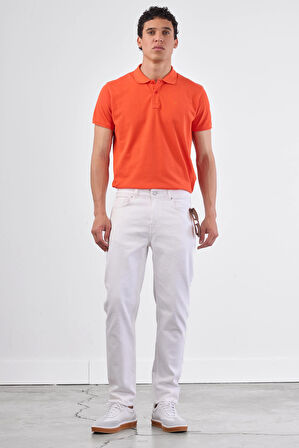 Kırmızı   Düz Erkek T-Shirt - Slim Fit