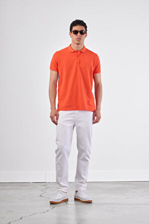 Kırmızı   Düz Erkek T-Shirt - Slim Fit