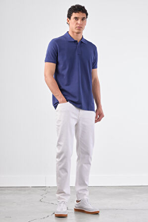 Lacivert   Düz Erkek T-Shirt - Slim Fit