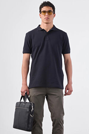 Siyah   Düz Erkek T-Shirt - Slim Fit