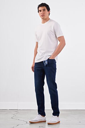 Beyaz   Düz Erkek T-Shirt - Slim Fit