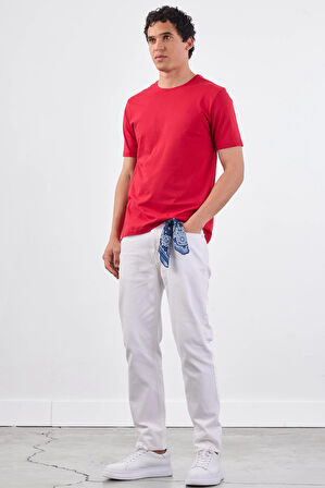 Kırmızı   Düz Erkek T-Shirt - Slim Fit