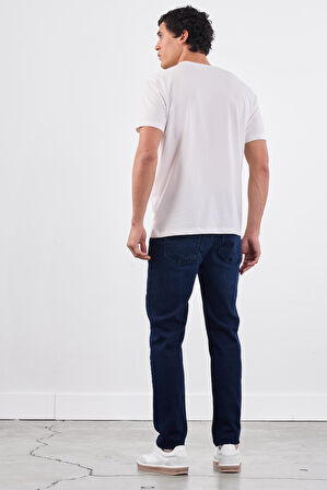 Beyaz   Düz Erkek T-Shirt - Slim Fit
