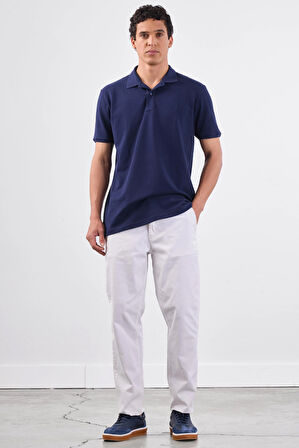 Lacivert   Düz Erkek T-Shirt - Slim Fit