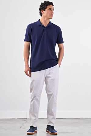 Lacivert   Düz Erkek T-Shirt - Slim Fit