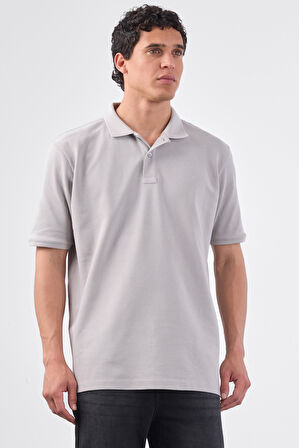 Gri   Düz Erkek T-Shirt - Slim Fit