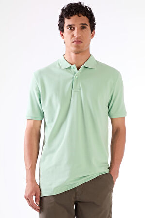 Mint Yeşili   Düz Erkek T-Shirt - Slim Fit