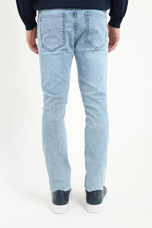 Erkek Slim Fit Mavi Jean