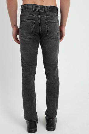 Erkek Slim Fit Gri Jean