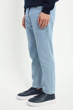 Erkek Regular Fit Mavi Jean