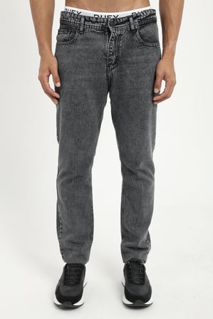 Erkek Regular Fit Siyah Jean