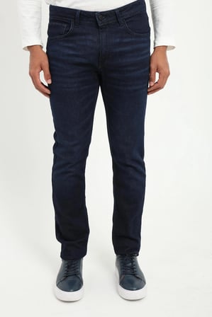 Erkek Slim Fit Lacivert Jean