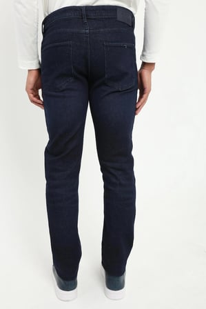 Erkek Slim Fit Lacivert Jean
