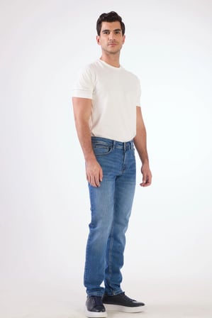 Erkek Slim Fit Açık Mavi Jean