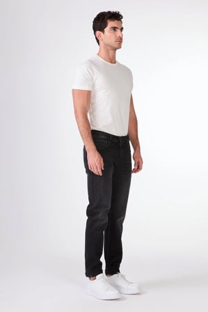 Erkek Slim Fit Koyu Gri Jean