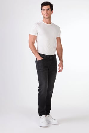 Erkek Slim Fit Koyu Gri Jean