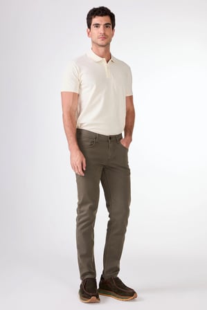 Erkek Slim Fit Haki Pantolon