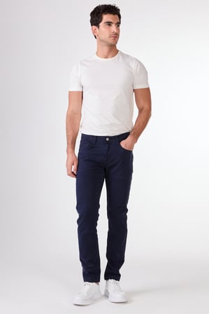 Erkek Slim Fit Lacivert Pantolon