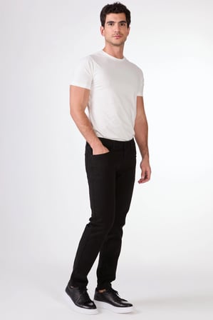 Erkek Slim Fit Siyah Pantolon
