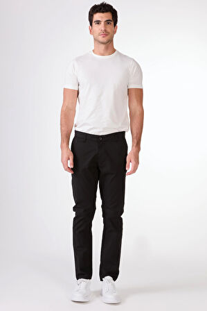 SİYAH   DÜZ ERKEK PANTOLON - REGULAR FIT