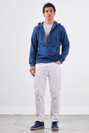 Erkek Regular Fit Kapüşonlu Açık Lacivert Sweatshirt