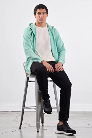 Mint Yeşili    Erkek Sweatshırt - Regular Fit