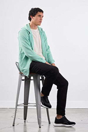 Mint Yeşili    Erkek Sweatshırt - Regular Fit
