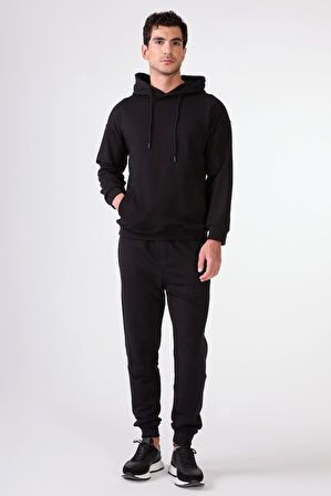 Siyah    Erkek Sweatshırt - Regular Fit