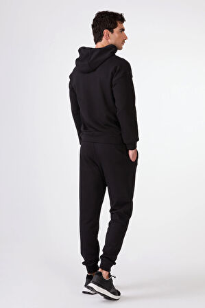 Siyah    Erkek Sweatshırt - Regular Fit