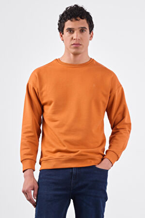 Kiremit    Erkek Sweatshırt - Regular Fit