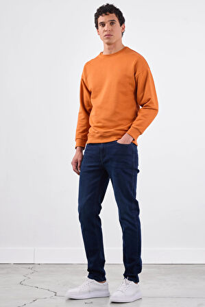 Kiremit    Erkek Sweatshırt - Regular Fit