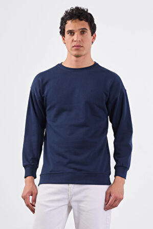Lacivert    Erkek Sweatshırt - Regular Fit