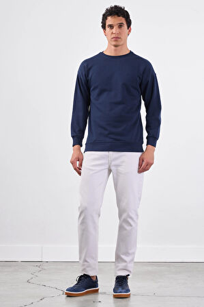 Lacivert    Erkek Sweatshırt - Regular Fit