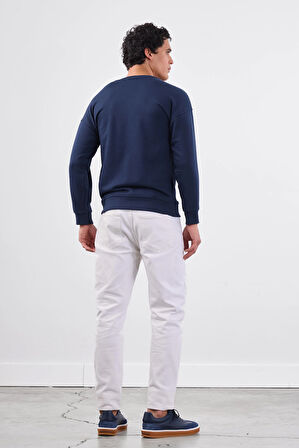 Lacivert    Erkek Sweatshırt - Regular Fit