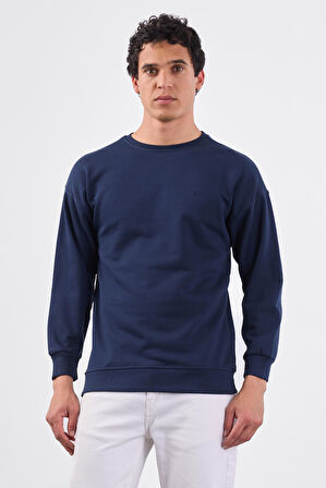 Lacivert    Erkek Sweatshırt - Regular Fit