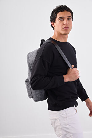 Siyah    Erkek Sweatshırt - Regular Fit