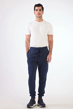 Lacivert Bağcıklı Erkek Regular Fit Eşofman Altı