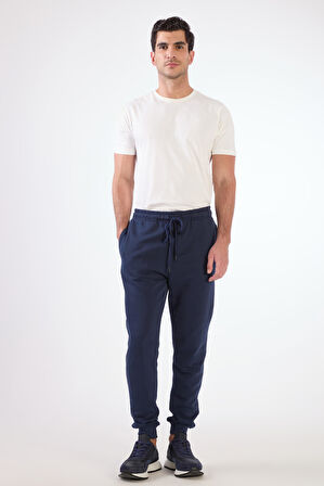 Lacivert Bağcıklı Erkek Regular Fit Eşofman Altı