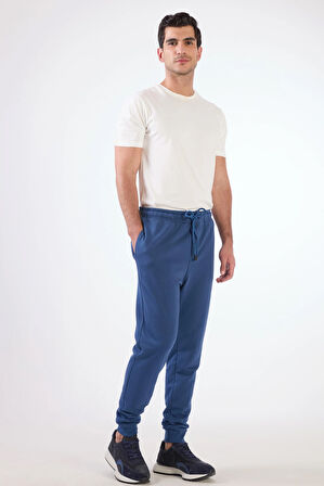Açık Lacivert Bağcıklı Erkek Regular Fit Eşofman Altı