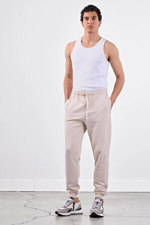 Bej    Erkek Eşofman Altı - Regular Fit