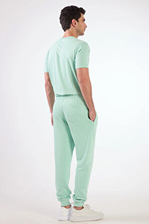 Mint Yeşili Bağcıklı Erkek Regular Fit Eşofman Altı