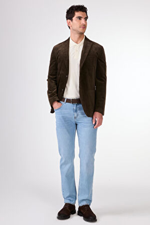 Kahve    Erkek Ceket - Slim Fit