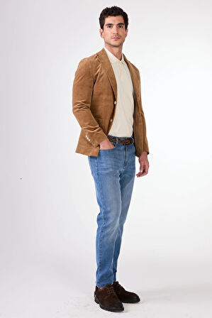Bej    Erkek Ceket - Slim Fit