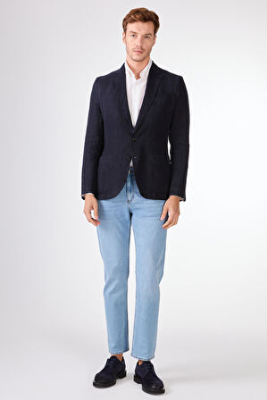 Lacivert    Erkek Ceket - Slim Fit