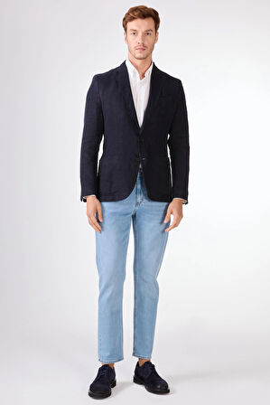 Lacivert    Erkek Ceket - Slim Fit