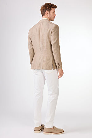 Bej    Erkek Ceket - Slim Fit