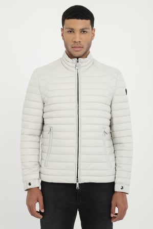 Erkek Slim Fit Kapüşonlu Taş Mont