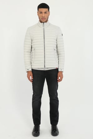 Erkek Slim Fit Kapüşonlu Taş Mont